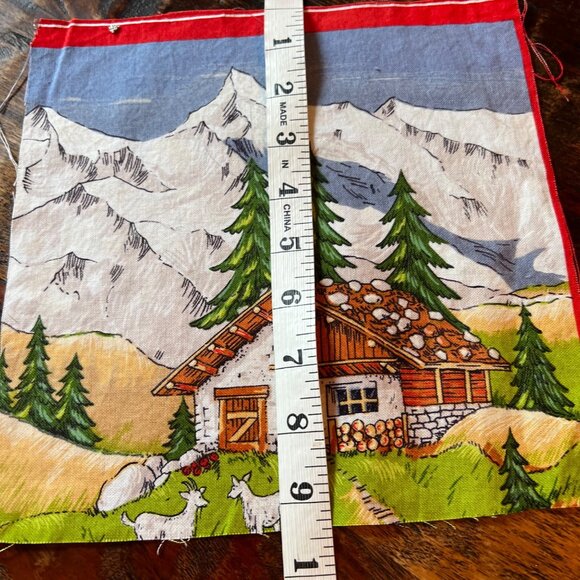 Vintage Fabric Squares For Crafting  Alps Chalet & Jim Dandy Birds Prints - Picture 13 of 16